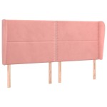 vidaXL Tăblie de pat cu aripioare, roz, 183x23x118/128 cm, catifea