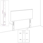 vidaXL Tăblie de pat cu aripioare, gri, 83x23x118/128 cm, piele eco vidaXL Tăblie de pat cu aripioare, gri, 83x23x118/128 cm, piele eco