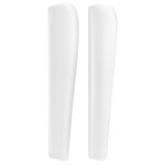 vidaXL Tăblie de pat cu aripioare, alb, 103x23x118/128 cm, piele eco