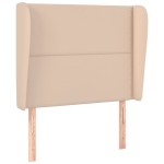 vidaXL Tăblie pat cu aripioare cappuccino 103x23x118/128 cm piele eco vidaXL Tăblie pat cu aripioare cappuccino 103x23x118/128 cm piele eco