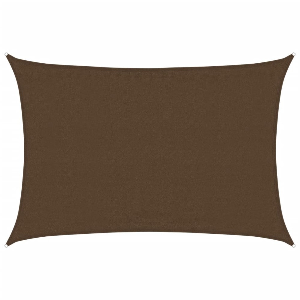 vidaXL Pânză parasolar, maro, 3,5x4,5 m, HDPE, 160 g/m²