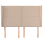 vidaXL Tăblie pat cu aripioare cappuccino 147x23x118/128 cm piele eco vidaXL Tăblie pat cu aripioare cappuccino 147x23x118/128 cm piele eco