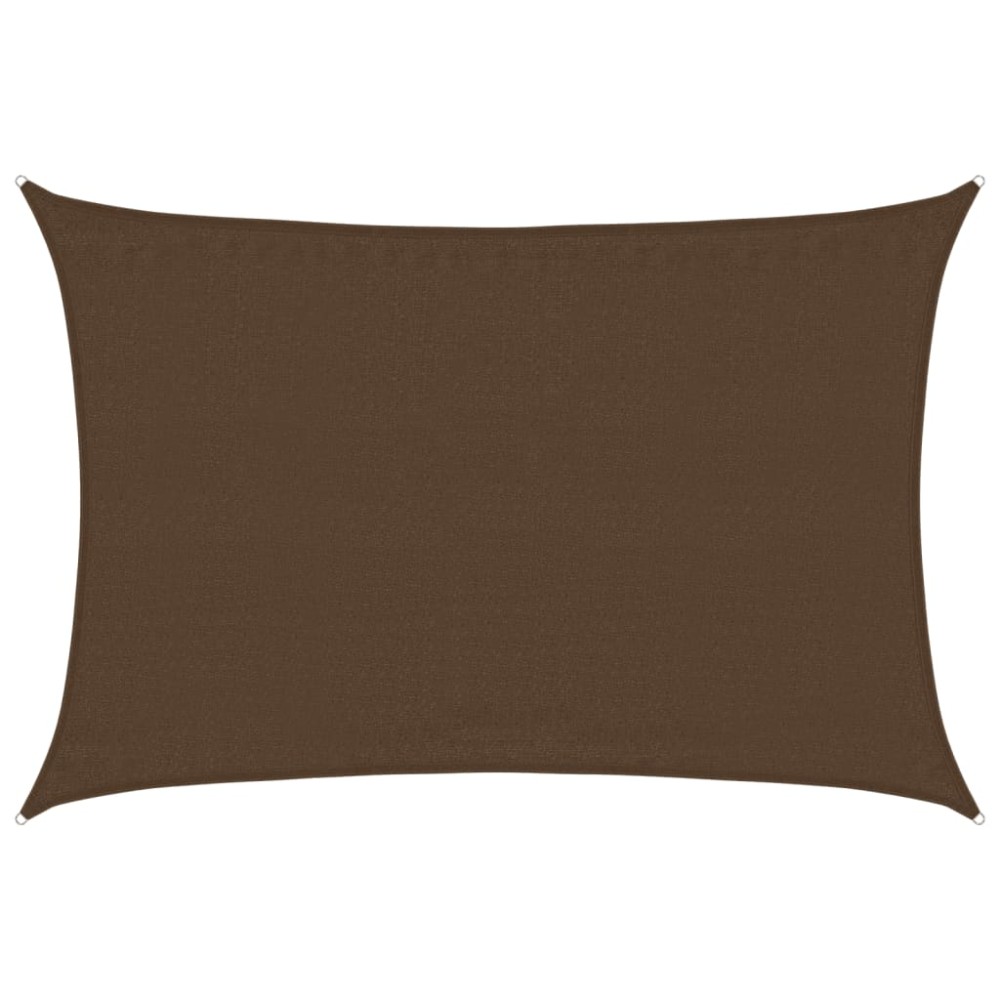 vidaXL Pânză parasolar, maro, 3,5x5 m, HDPE, 160 g/m²