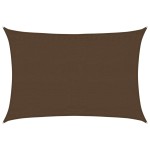 vidaXL Pânză parasolar, maro, 3,5x5 m, HDPE, 160 g/m²