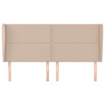vidaXL Tăblie pat cu aripioare cappuccino 183x23x118/128 cm piele eco