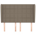 vidaXL Tăblie de pat cu aripioare gri taupe 147x23x118/128 cm textil