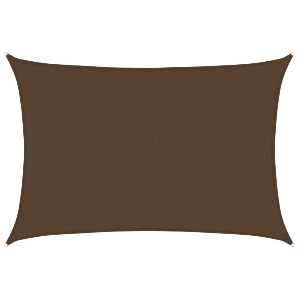 vidaXL Pânză parasolar, maro, 5x6 m, HDPE, 160 g/m²