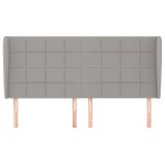 vidaXL Tăblie de pat cu aripioare gri deschis 163x23x118/128 cm textil