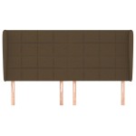 vidaXL Tăblie de pat cu aripioare maro închis 163x23x118/128 cm textil