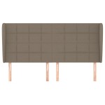vidaXL Tăblie de pat cu aripioare gri taupe 163x23x118/128 cm textil