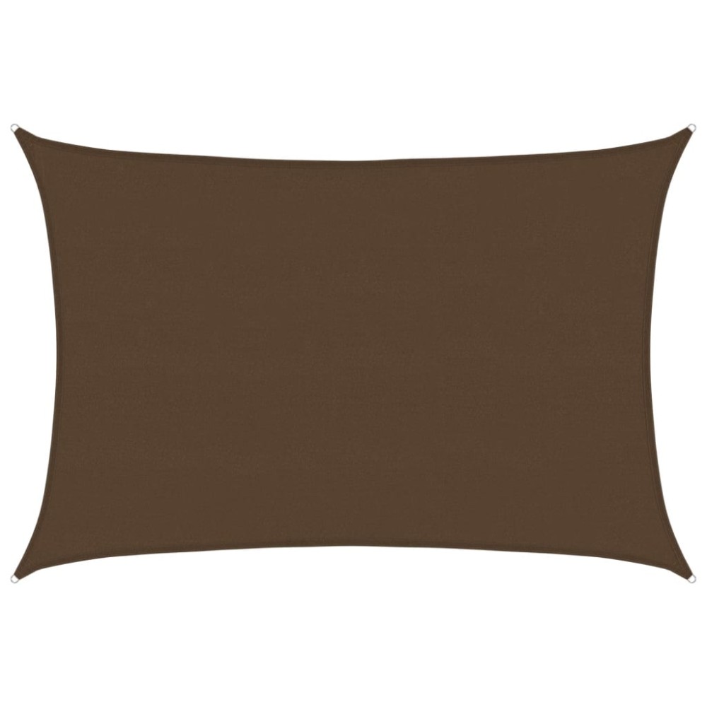 vidaXL Pânză parasolar, maro, 5x7 m, HDPE, 160 g/m²