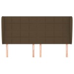 vidaXL Tăblie de pat cu aripioare maro închis 183x23x118/128 cm textil