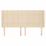 vidaXL Tăblie de pat cu aripioare, crem, 183x23x118/128 cm, textil