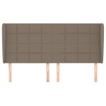 vidaXL Tăblie de pat cu aripioare gri taupe 203x23x118/128 cm textil