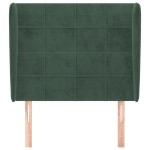 vidaXL Tăblie pat cu aripioare verde închis 83x23x118/128 cm catifea vidaXL Tăblie pat cu aripioare verde închis 83x23x118/128 cm catifea