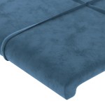vidaXL Tăblie pat cu aripioare albastru închis 93x23x118/128cm catifea vidaXL Tăblie pat cu aripioare albastru închis 93x23x118/128cm catifea