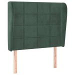 vidaXL Tăblie pat cu aripioare verde închis 103x23x118/128 cm catifea vidaXL Tăblie pat cu aripioare verde închis 103x23x118/128 cm catifea