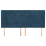 vidaXL Tăblie pat cu urechi albastru închis 163x23x118/128 cm catifea vidaXL Tăblie pat cu urechi albastru închis 163x23x118/128 cm catifea