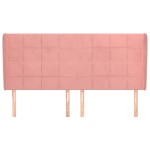 vidaXL Tăblie de pat cu aripioare, roz, 183x23x118/128 cm, catifea