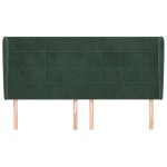 vidaXL Tăblie pat cu aripioare verde închis 203x23x118/128cm catifea vidaXL Tăblie pat cu aripioare verde închis 203x23x118/128cm catifea