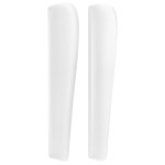 vidaXL Tăblie de pat cu aripioare, alb, 93x23x118/128 cm, piele eco