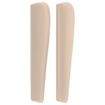 vidaXL Tăblie pat cu aripioare cappuccino 103x23x118/128 cm piele eco