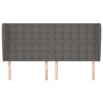 vidaXL Tăblie de pat cu aripioare gri 163x23x118/128 cm piele eco