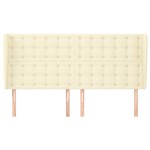 vidaXL Tăblie de pat cu aripioare, crem, 183x23x118/128 cm, piele eco