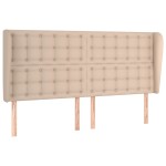 vidaXL Tăblie pat cu aripioare cappuccino 183x23x118/128 cm piele eco vidaXL Tăblie pat cu aripioare cappuccino 183x23x118/128 cm piele eco