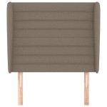 vidaXL Tăblie de pat cu aripioare gri taupe 93x23x118/128 cm textil
