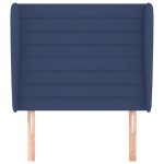 vidaXL Tăblie de pat cu aripioare, albastru, 93x23x118/128 cm, textil