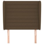 vidaXL Tăblie de pat cu aripioare maro închis 103x23x118/128 cm textil