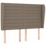 vidaXL Tăblie de pat cu aripioare gri taupe 147x23x118/128 cm textil
