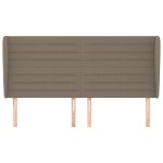 vidaXL Tăblie de pat cu aripioare gri taupe 163x23x118/128 cm textil