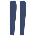 vidaXL Tăblie de pat cu aripioare, albastru, 163x23x118/128 cm, textil