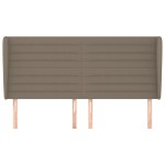 vidaXL Tăblie de pat cu aripioare gri taupe 183x23x118/128 cm textil