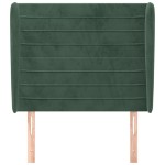 vidaXL Tăblie pat cu aripioare verde închis 83x23x118/128 cm catifea vidaXL Tăblie pat cu aripioare verde închis 83x23x118/128 cm catifea
