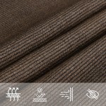 vidaXL Pânză parasolar, maro, 5x6x6 m, HDPE, 160 g/m² vidaXL Pânză parasolar, maro, 5x6x6 m, HDPE, 160 g/m²
