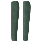 vidaXL Tăblie pat cu aripioare verde închis 103x23x118/128 cm catifea vidaXL Tăblie pat cu aripioare verde închis 103x23x118/128 cm catifea