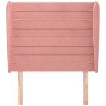 vidaXL Tăblie de pat cu aripioare, roz, 103x23x118/128 cm, catifea
