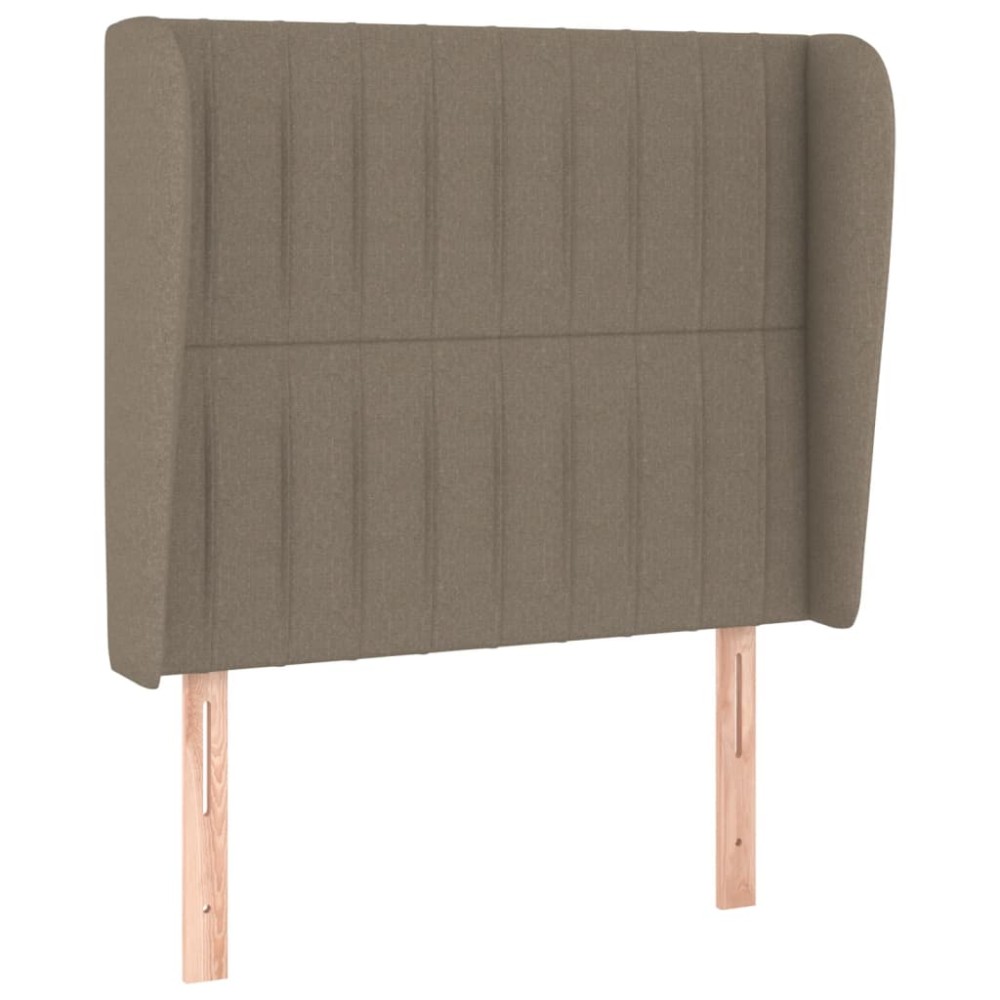 vidaXL Tăblie de pat cu aripioare gri taupe 83x23x118/128 cm textil
