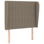 vidaXL Tăblie de pat cu aripioare gri taupe 83x23x118/128 cm textil