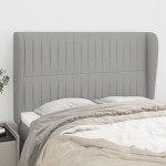 vidaXL Tăblie de pat cu aripioare gri deschis 147x23x118/128 cm textil vidaXL Tăblie de pat cu aripioare gri deschis 147x23x118/128 cm textil