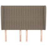 vidaXL Tăblie de pat cu aripioare gri taupe 147x23x118/128 cm textil