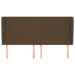 vidaXL Tăblie de pat cu aripioare maro închis 163x23x118/128 cm textil