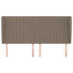 vidaXL Tăblie de pat cu aripioare gri taupe 163x23x118/128 cm textil