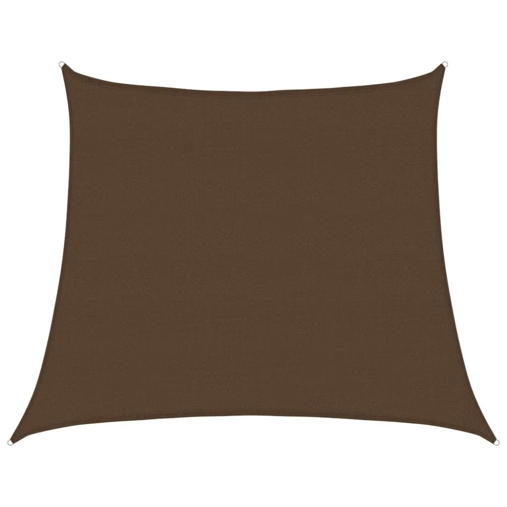 vidaXL Pânză parasolar, maro, 4/5x4 m, HDPE, 160 g/m², trapez