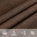vidaXL Pânză parasolar, maro, 4/5x4 m, HDPE, 160 g/m², trapez