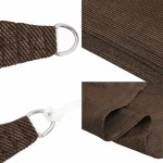 vidaXL Pânză parasolar, maro, 4/5x4 m, HDPE, 160 g/m², trapez