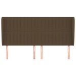 vidaXL Tăblie de pat cu aripioare maro închis 183x23x118/128 cm textil
